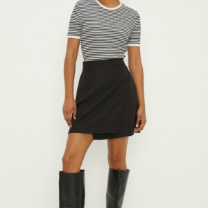 Womens Tailored Wrap Mini Skirt