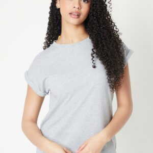 Womens Tall Cotton Roll Sleeve T-shirt