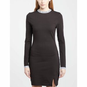 Womens Tape Bodycon Long Sleeve Dress