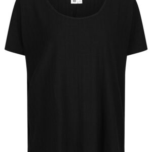 Women’s Tentree Ribbed Scoop Neck T-Shirt - Meteorite Black