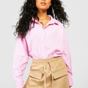 Womens Tie Detail Cargo Mini Skirt - Beige - 6, Beige