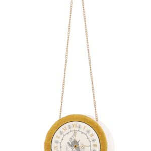 Women's White Rabbit Clock Purse