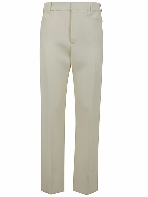 Wool And Silk Blend Twill Tailored Pants