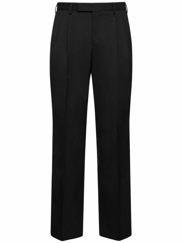 Wool Blend Wide Leg Pants