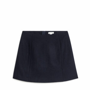 Wool Mini Skirt - Blue