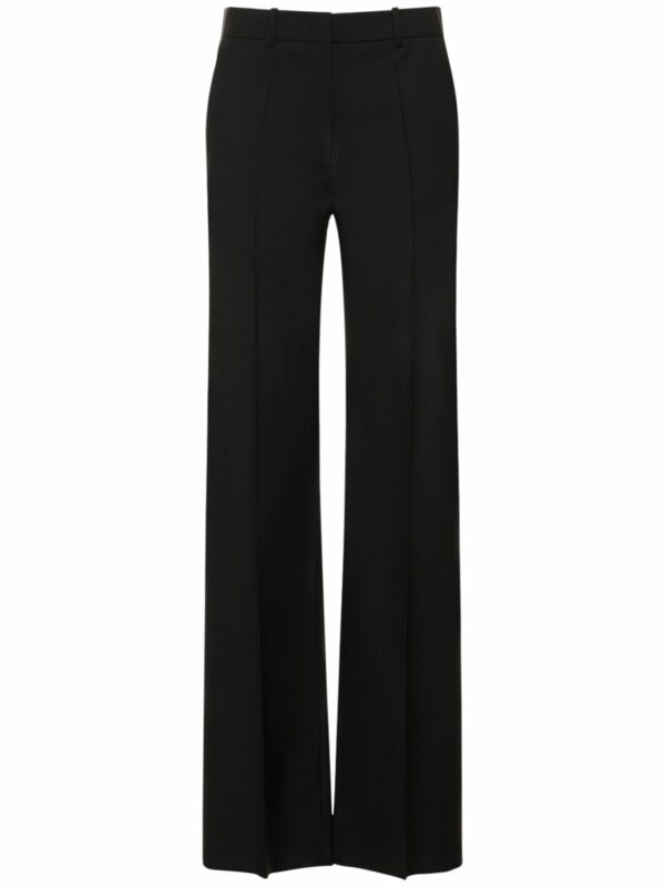 Wool & Mohair High Waist Wide Pants