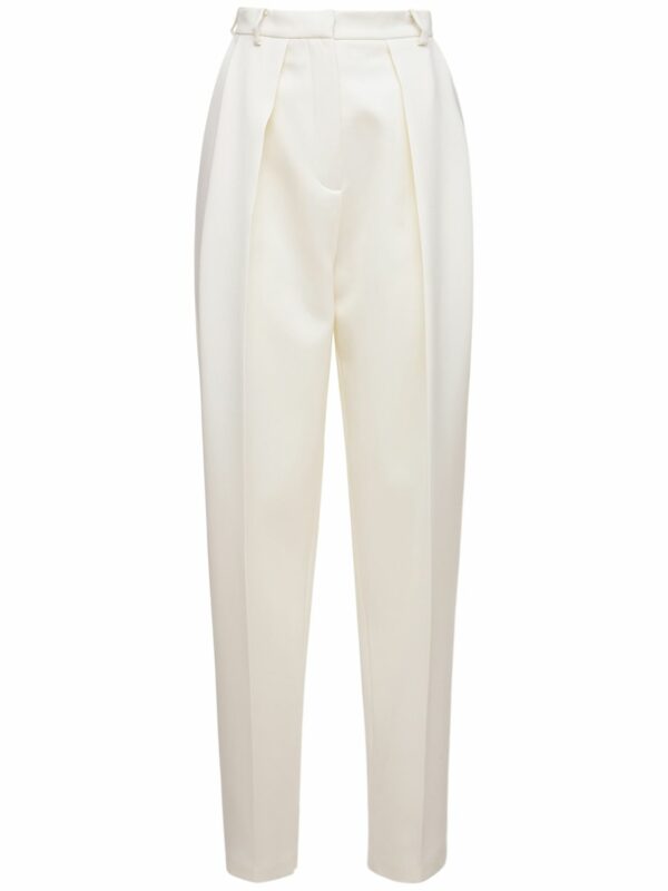 Wool & Silk Straight Leg Pants