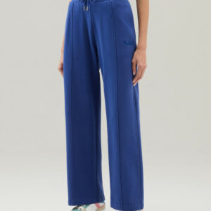 Woolrich Woman Sweatpants in Pure Cotton Blue Size S