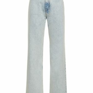 Y Belt Denim Wide Leg Jeans