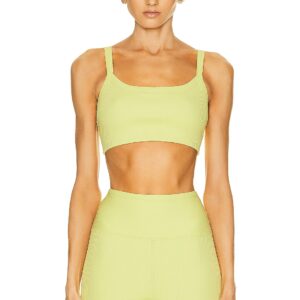 YEAR OF OURS Ribbed Bralette in Cyber Lime - Yellow. Size XS (also in ).