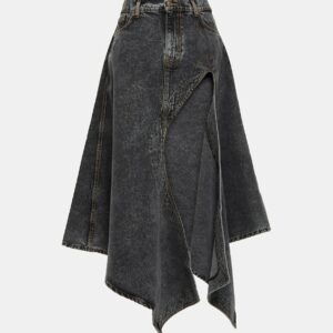 Y/Project Evergreen denim midi skirt