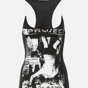 Y/Project Printed cotton jersey tank top