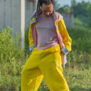 Yellow Cotton Sweatpants, Bright Sweatpants For Women Men, Drop Crotch Loose Pants, Sweats, Trousers, Plus Size Clothing