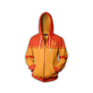 (Yellow, M) Avatar The Last Airbender Hoodie Cos Costume Anime zipper jacket