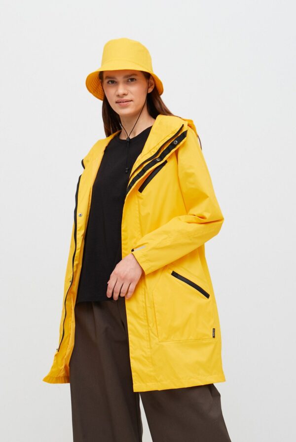 Yellow Raincoat Women, Rain Jacket, Waterproof Hooded Windbreaker Jacket For Adult