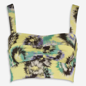 Yellow Tie Dye Crop Top