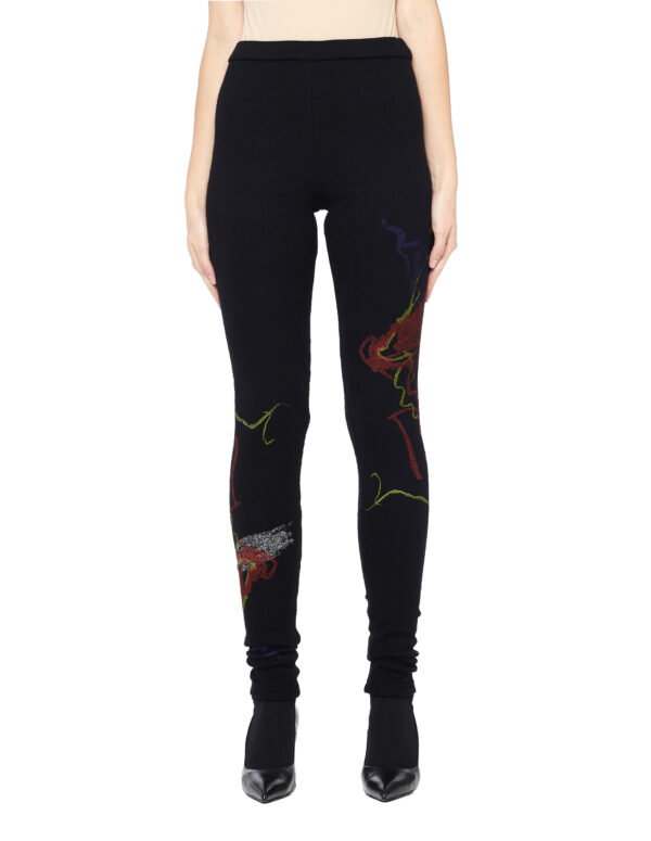 Yohji Yamamoto Printed wool leggings