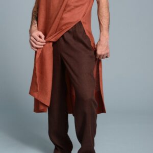 Yosh Men's Linen Pants, Custom Made Natural Flax Trousers For Men, Petite, Plus Size, Tall, Made-To-Measure Clothing