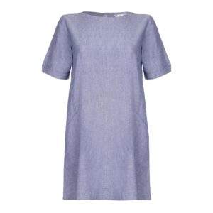 Yumi Womens/Ladies Chambray Tunic Dress (10 UK) (Light Blue)