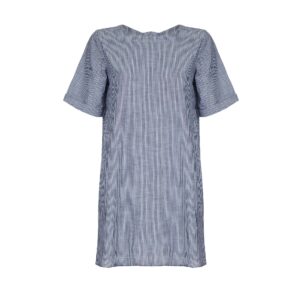 Yumi Womens/Ladies Relaxed Round Neck Tunic Dress (10 UK) (Blue)