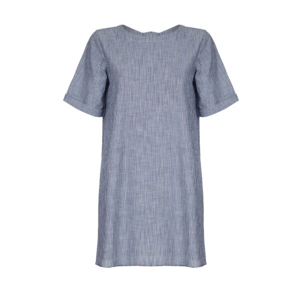 Yumi Womens/Ladies Relaxed Round Neck Tunic Dress (10 UK) (Blue)