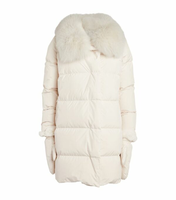 Yves Salomon Fur-Trim Puffer Jacket