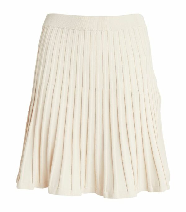 Yves Salomon Pleated A-Line Mini Skirt