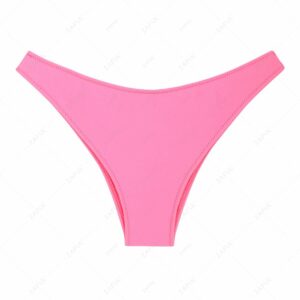 ZAFUL Cheeky Shiny Bikini Bottom L Light pink