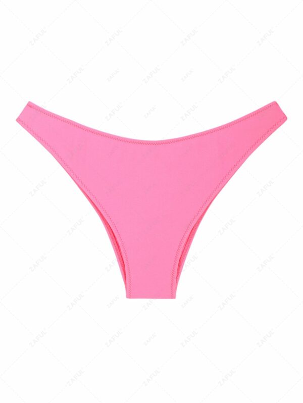 ZAFUL Cheeky Shiny Bikini Bottom L Light pink