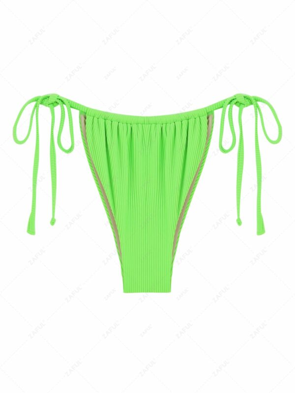 ZAFUL Textured Tie Side Loincloth Bikini Bottom M Green