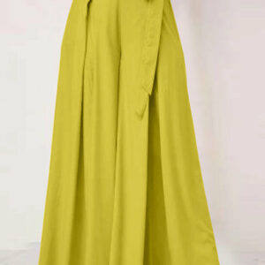 ZANZEA Women Solid Color Bowknot Pleated Loose Casual Wide Leg Pants