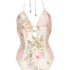 ZIMMERMANN- Floral Print One-piece Swimsuit