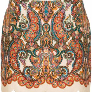 ZIMMERMANN- Paisley Print Linen Mini Skirt