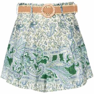 ZIMMERMANN- Paisley Print Linen Shorts