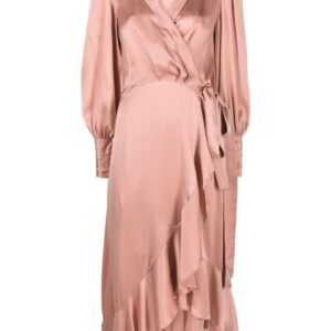 ZIMMERMANN- Silk Wrap Midi Dress