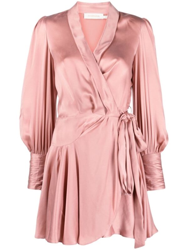 ZIMMERMANN- Silk Wrap Mini Dress