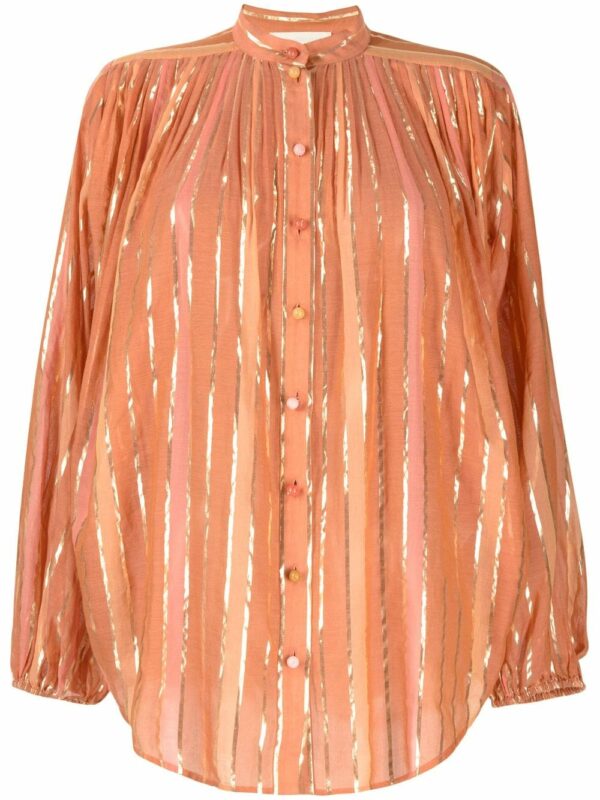 ZIMMERMANN- Striped Cotton Billow Blouse