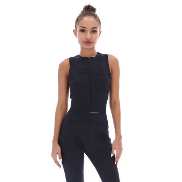 Zemira Embossed Logo Crop Top