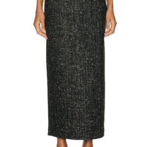 Zeynep Arcay Midi Skirt in Black & Gold - Black. Size 0 (also in 2).