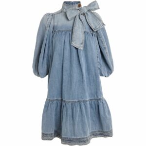 Zimmermann Denim Smock Mini Dress