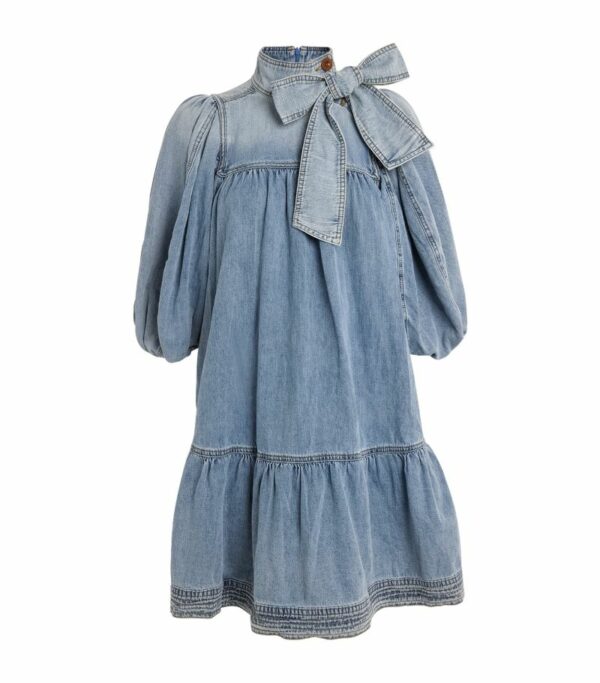 Zimmermann Denim Smock Mini Dress