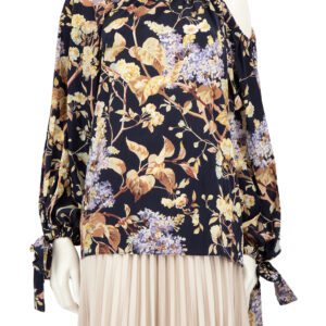 Zimmermann Floral Print Drape Blouse