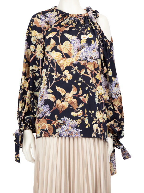 Zimmermann Floral Print Drape Blouse