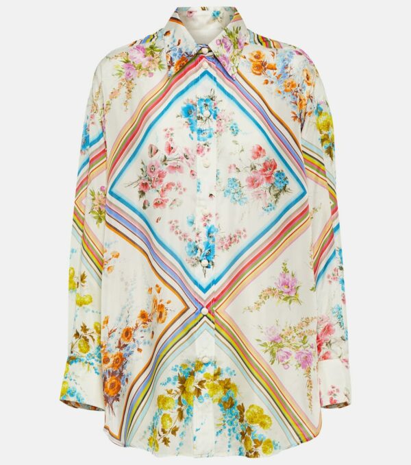 Zimmermann Halcyon floral silk blouse