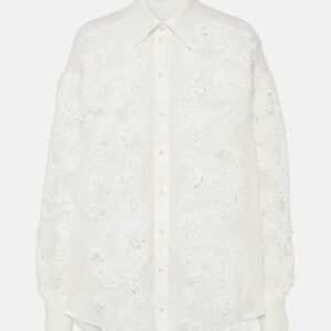 Zimmermann Halliday lace-trimmed ramie shirt