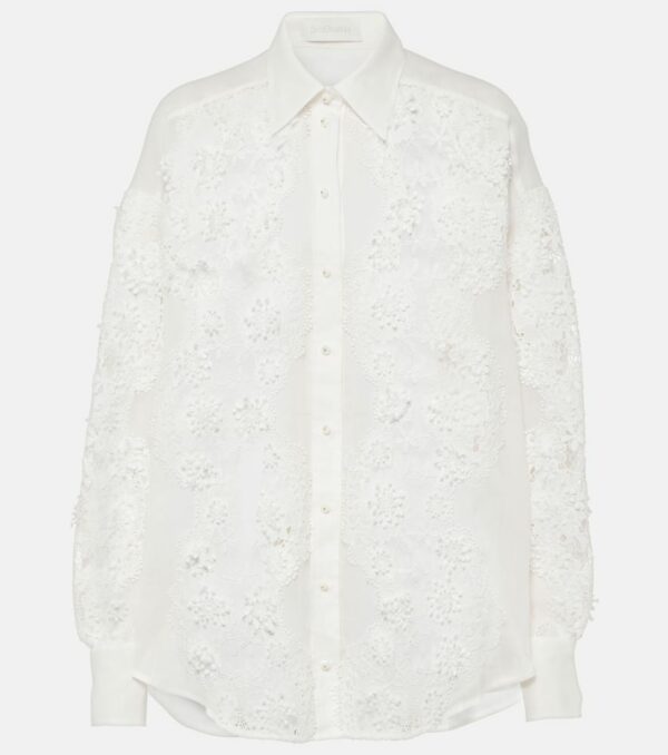 Zimmermann Halliday lace-trimmed ramie shirt