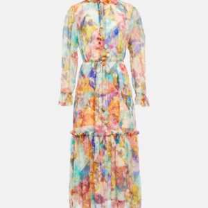 Zimmermann High Tide floral silk midi dress