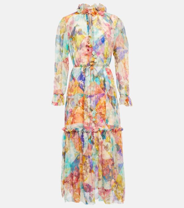 Zimmermann High Tide floral silk midi dress