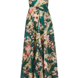 Zimmermann Lexi Floral-printed Strapless Dress