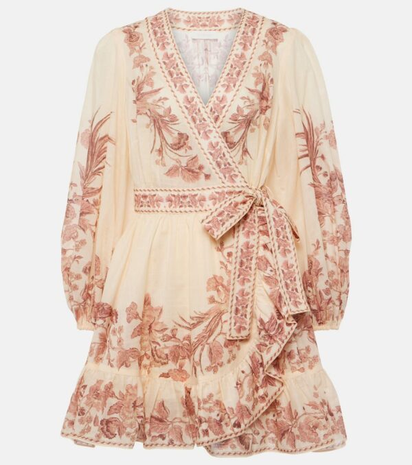 Zimmermann Printed cotton wrap dress